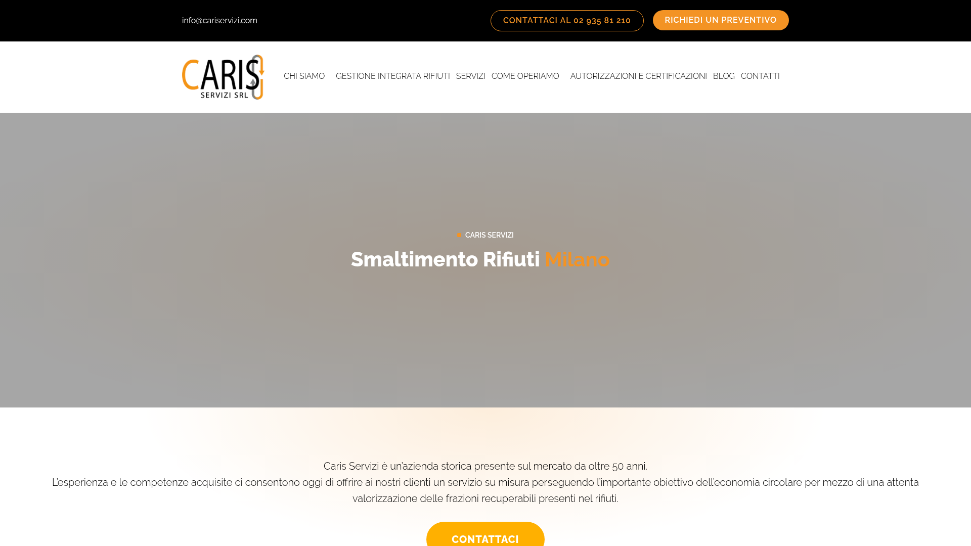 Caris Servizi homepage